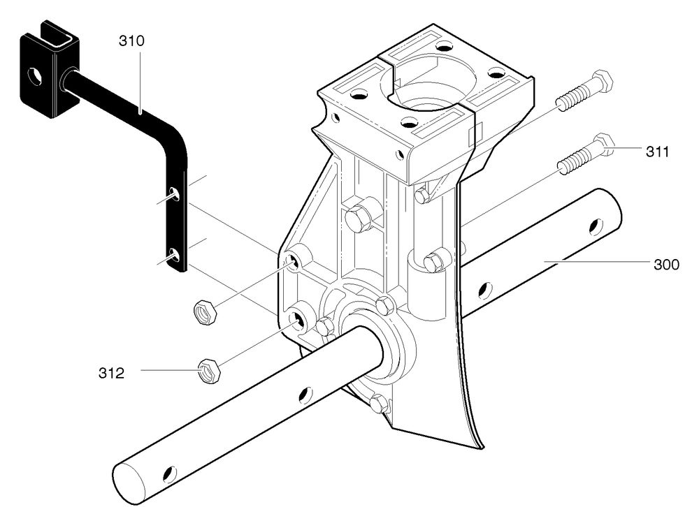 Depth Rod Mount Diagram and Parts List for 11052X4NB 2004 Briggs and Stratton Cultivator